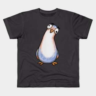 Curious Pigeon Stare Kids T-Shirt